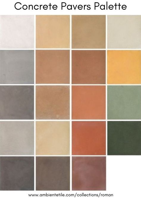 Concrete Colour Palette, Material Swatches Architecture, Exposed Brick Color Palette, Brick Colour Palette, Earthy Colors Palette, Architecture Colour Palette, Concrete Color Palette, European Color Palette, Brick Color Palette