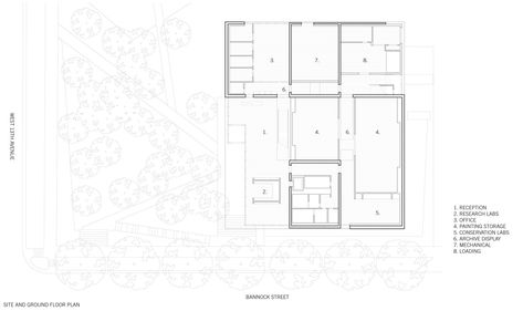 Gallery of Clyfford Still Museum / Allied Works Architecture - 27 Museum Floor Plan, Png Plants, Museum Flooring, متحف فني, Small Museum, Clyfford Still, Museum Plan, Japanese Tea House, Home Floors