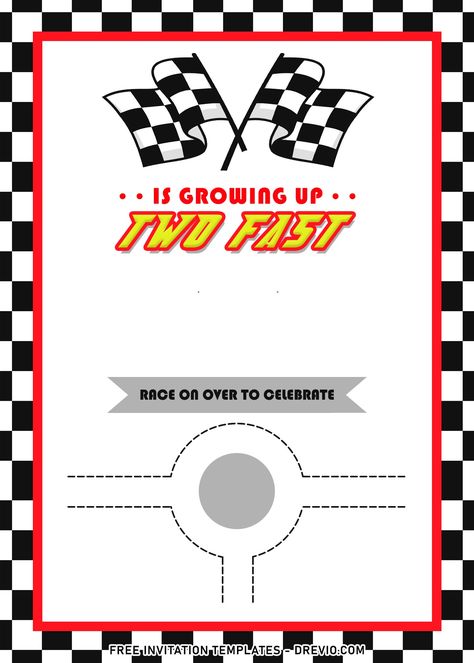 Download Now 8+ Awesome Racing Formula 1 Boys Birthday Invitation Templates           Race on over to us to check the perfect place to find Racing themed birthday party. Bring your little one’s dream to life with matching inv... Vintage Birthday Invitations, Hot Wheels Invitations, Cars Invitation, 2nd Birthday Party For Boys, Birthday Party Decorations Diy, Free Printable Birthday Invitations, Free Invitation Templates, Boy Birthday Invitations, Printable Birthday Invitations