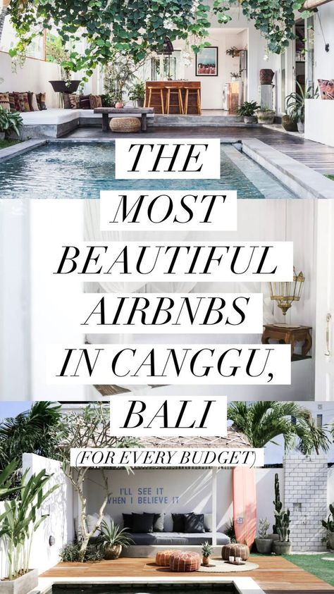 The Most Beautiful Airbnbs in Canggu, Bali For Every Budget | Bali accommodation | Bali hotels | Canggu homestay | Canggu Airbnb | Best places to stay in Canggu | Where to stay in Canggu | Canggu, Bali | Canggu hotels | Best Airbnbs in Bali | Where To Stay In Bali, Living In Bali, Bali Accommodation, Tropical Travel Destinations, Bali Trip, Bali Honeymoon, Travel Bali, Voyage Bali, Asia Trip