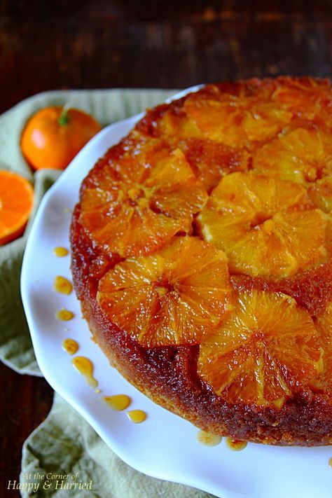 UPSIDE DOWN ORANGE CAKE (TARTE TATIN). Make this decadent show-stopper upside-down caramel orange cake to best bring out the flavors and beauty of the season's oranges. #happyandharried #upside #down #orange #caramel #cake #dessert #recipe #tarte #tatin Orange Upside Down Cake, Upside Down Cake Recipe, Whiskey Cake, Orange Cake Recipe, Orange Caramel, Pineapple Upside, Caramel Cake, Pineapple Cake, Business Startup