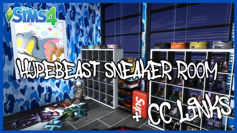 Sims Footlocker, Sims 4 Cc Furniture Hypebeast, Sims 4 Cc Hypebeast, Hypebeast Sims 4 Cc, Sims 4 Hypebeast Decor Cc, Sims Download, Mens Bedroom Decor, Ts4 Mods