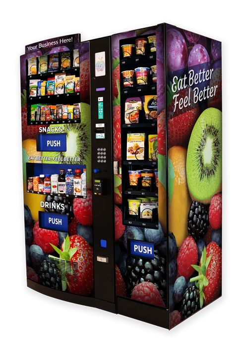 Vending Machine Business Vending Machine Ideas, Snack Alternatives, Healthy Vending Machines, Food Vending Machines, Vending Machine Design, Vending Machines For Sale, Vending Machine Snacks, Healthy Snack Alternatives, Vending Machine Business