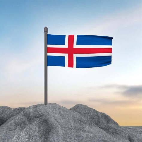 Iceland Flag, Premium Photo, Iceland, Flag, Stock Photos