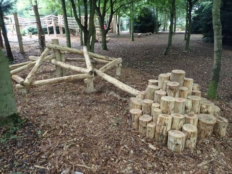 Random Climb Fountains Abbey And Studley Foyal Extensive Rustic Outdoor Woodland Play Area By Flights Of Fantasy Log Climbing Structure, Log Play Area, Outdoor Climbing Structure, Montessori Outdoor Play, Natural Outdoor Playground, Outdoor Play Structures, Fountains Abbey, Outdoor Play Spaces, Outdoor Play Areas