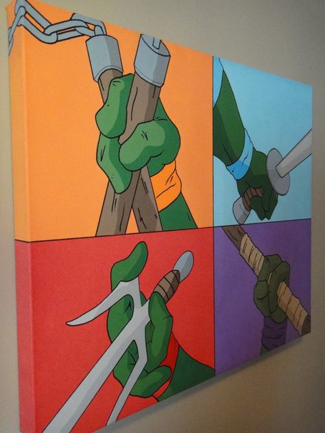 Tmnt Painting, Ninja Turtles Painting, Art Models, Turtle Painting, 3d Wall Art, Art Model, 3d Wall, Ninja Turtles, Turtles