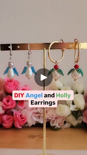 10K views · 1.5K reactions | I hope you like these two pairs of earrings! 💕 When I made the Holly Pearl earrings last year, they reminded me of Angels, so of course, I have to remake them this year and turn it into an Angel earring! 😊 I just uploaded the full tutorial on my YouTube channel.  You can find the link in my story or leave me a comment here, and I'll send it to you. ❤️🎄☃️🎁

#christmasearrings #itschristmastime #rilanycreations #earringstutorial #diyearrings | Wendy | Jewelry Making Tutorials Christmas Jewelry Diy, Diy Angels, Angel Earrings, Bead Storage, Earring Tutorial, Jewelry Making Tutorials, Send It, Christmas Earrings, Beading Tutorials