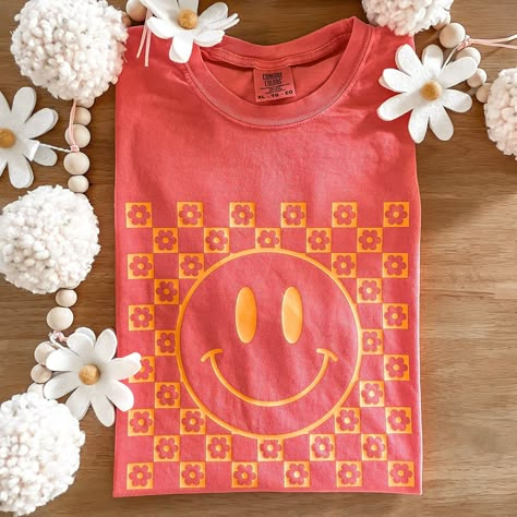 Cute Cheap Top With Sublimation Print, Cheap Trendy Tops With Graphic Design, Cheap Trendy T-shirt With Text Print, Cheap Trendy Shirt With Logo Print, Cheap Trendy T-shirt With Back Print, Cute Everyday Vinyl Shirts, Cheap Colorful Graphic Print Shirt, Cheap Colorful Printed T-shirt, Trendy Cheap T-shirt With Logo