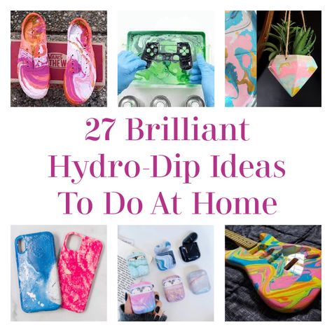 Hello, DIYers! If you’re looking for something fun and interesting to do this summer, why not hop onto this fun (and slightly messy) trend of decorating with a colorful marbled look by hydro-dipping! This fun painting craft can be done with so many different things! From home goods, clothing, and more, you can have custom […] The post 27 Brilliant Hydro-Dip Ideas To Do At Home appeared first on DIY Projects by Big DIY Ideas. Hydro Painting Ideas, Paint Dipping Diy, Hydro Dipping With Acrylic Paint, Hydro Dipping Ideas, Hydro Dipping Diy, Hydro Painting, Hydrographic Dipping, Dip Ideas, Thanksgiving Decorating