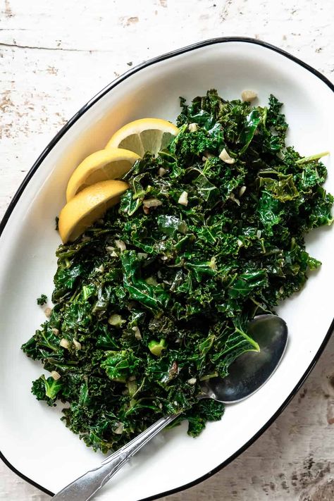 Best Sauteed Kale, Sauted Kale, Kale Recipes Sauteed, How To Prepare Kale How To Cook, Cook Kale On Stove, Spaghetti Squash Soup, My Pocket Kitchen, Kale Side Dish, Garlic Kale Sauteed