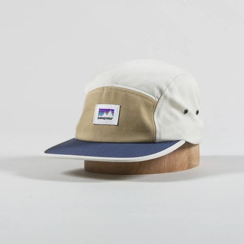 The Graphic Maclure Hat from Patagonia has been constructed in a 5-panel design, crafted from a soft 100% organic cotton canvas, featuring a flat peak, a webbed adjuster to the back, finished with Patagonia embroidered artwork to the front Embroidered Artwork, Top Clothing Brands, Shop Sticker, Star Master, Adidas Skateboarding, Types Of Jackets, Norse Projects, Clarks Originals, Jacket Brands