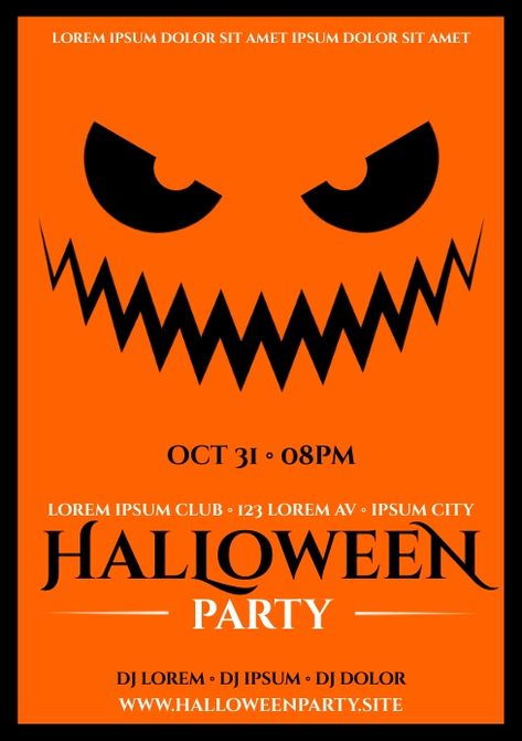 HALLOWEEN PARTY POSTER Halloween Concert Poster, Halloween Advertising, Halloween Poster Design, Halloween Party Poster, Halloween Club, Halloween Party Flyer, Job Inspiration, Halloween Layout, Modern Halloween