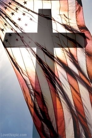 American flag and cross sky stars sun stripes flag america cross freedom A Cross, American Flag, Flag