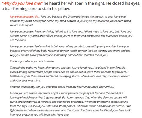 "Why do you love me?" A real man's reply. Why Do You Love Me, Love Texts For Her, Elephant Journal, Text For Her, Couple Texts, Show Me The Way, Boyfriend Goals, Love Text, Real Man