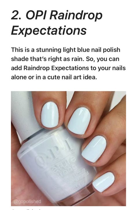 Opi It's A Boy, Light Blue Nails Ideas Short, Gel Opi Colors Summer, Opi Dream Come Blue, Opi Light Blue, Opi Nail Polish Colors Summer 2024, June Nail Colors 2024, Opi Blue Colors, Opi Summer 2024