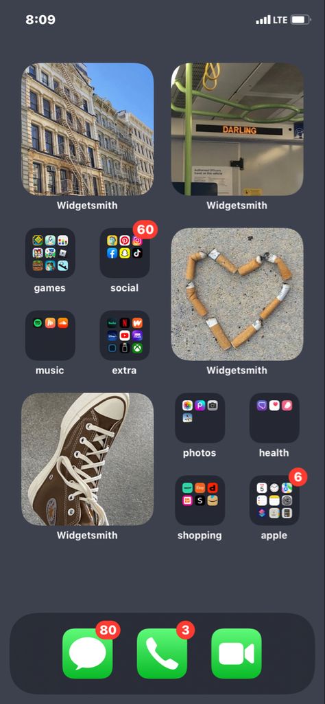 Home Screen Setup Iphone, Relationship Homescreen, Iphone Display Ideas, Simple Home Screen Layout, Homescreen Layout Iphone Simple, Organizing Phone, Telephone Aesthetic, Simple Homescreen, Iphone Beauty