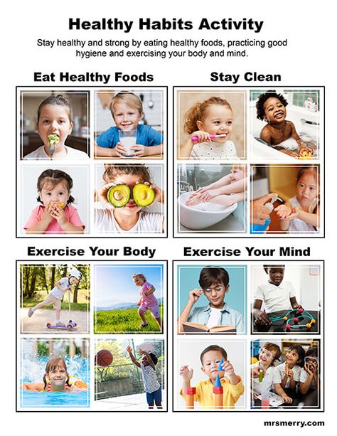 Healthy Habits – Kids Activity – Free Printable – Mrs. Merry Healthy Living Theme For Grade R, Staying Healthy Preschool Activities, Healthy Living Activities For Kids, Healthy Habits Kindergarten Activities, Healthy Activities For Kids, Healthy Habits Worksheet For Preschool, Healthy Habits For Kindergarten, Healthy Habits Preschool Theme, Healthy Habits For Kids Worksheets Free Printables