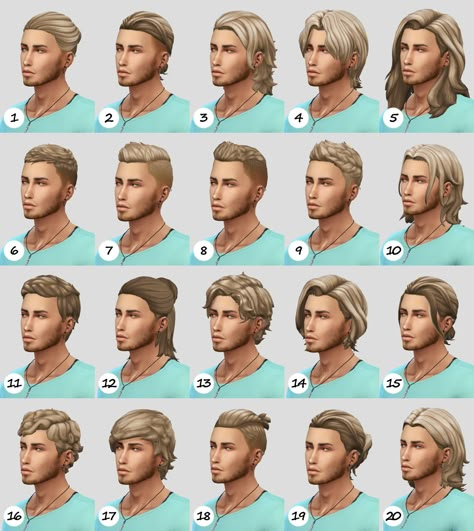 Natural hair recolor dump ft. Ben Dyson (NBHT) random male hairs by @aroundthesims , @buckgrunt, @dogsill , @houseofabsurdities , @birksche , @luumia , @simstrouble, @nemesyms , @okruee , @simandy... Sims 4 Male Hairstyles, The Sims 4 Pack, Mods Ts4, Sims 4 Male, Mods Sims 4, Ts4 Hair, Lotes The Sims 4, Sims 4 Hair Male, Male Hairstyles