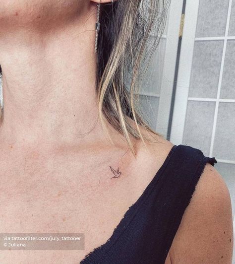 Tiny Bird Tattoo, Dainty Tattoos For Women, Small Dove Tattoos, Collarbone Tattoos, Small Bird Tattoos, Little Bird Tattoos, Tiny Bird Tattoos, Bird Tattoos For Women, Tattoos For Men And Women