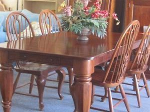 Bob Timberlake Lexington Cherry Dining Room Table 4 Windsor Chairs 833 774 898 Bob Timberlake Furniture Lexington, Bob Timberlake Furniture, Cherry Dining Room Table, Shaker Dining Room, Cherry Dining Room, Family Room Art, Bob Timberlake, 1970’s Kitchen Table And Chairs, Windsor Chairs