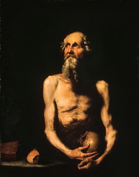 Jusepe de Ribera (Játiva/Valencia 1591 – 1652 Naples): St Paul the Hermit, c. 1647, oil on canvas, 130 x 103.5 cm. Acquired in 1936 as part of the Carstanjen collection. Inv. no. WRM 2553. Photo: Rheinisches Bildarchiv Köln Saint Matthew, The Hermit, Uffizi Gallery, Spanish Art, Religious Painting, Baroque Art, Night Pictures, National Gallery Of Art, Caravaggio