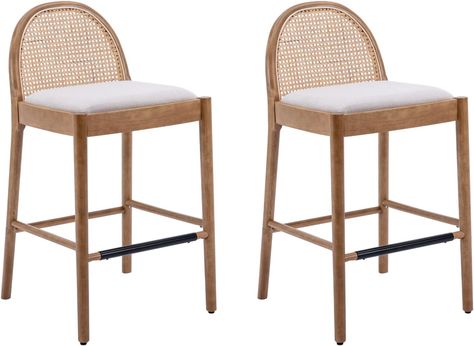 Kitchen Stools For Island, Stools For Island, Comfy Kitchen, 30 Inch Bar Stools, Rattan Counter Stools, Counter Stools With Backs, Rattan Bar Stools, Modern Counter Stools, Wood Counter Stools