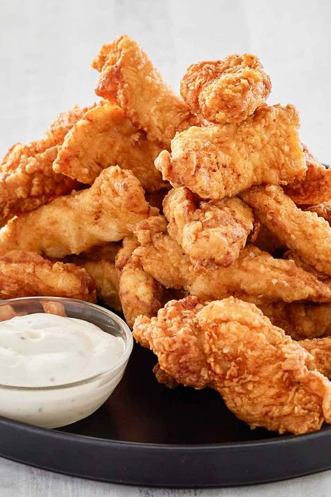 Beer Batter Chicken, Battered Fried Chicken, Batter For Chicken Tenders, Beer Battered Chicken, Beer Batter Recipe, Beer Battered Fries, Battered Chicken, Fried Chicken Batter, Recipe For Air Fryer