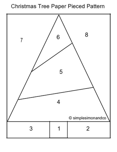 Tree Templates For Quilting, Christmas Tree Foundation Paper Piecing, Paper Piece Christmas Tree, Paper Pieced Quilt Blocks Patterns Free Printables, Stained Glass Christmas Tree Patterns Free, Tree Quilt Pattern Free Printable, Christmas Tree Paper Piecing Pattern, Christmas Paper Pieced Quilt Patterns Free, Paper Pieced Tree Pattern