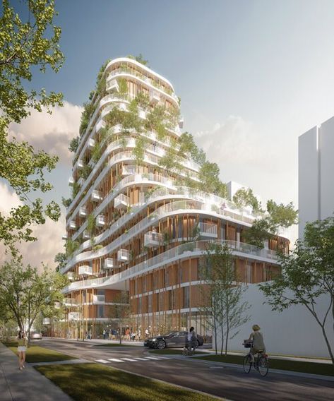 Vancouver Forest, Timber Tower, Eco City, Residential Development, Mix Use Building, Tower Design, Architecture Building Design, Green Architecture, High Rise Building