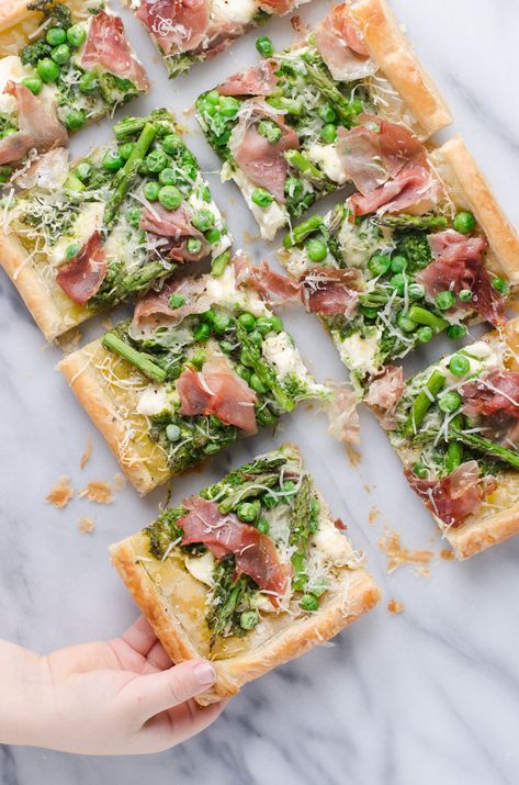 Asparagus Puff Pastry Tart | Spring Appetizer | Buttered Side Up Asparagus Puff Pastry, Spring Appetizers, Devilled Eggs Recipe Best, Deviled Eggs Recipe Classic, Savory Tarts, Avocado Deviled Eggs, Deviled Eggs Easy, Bacon Deviled Eggs, Arugula Pesto