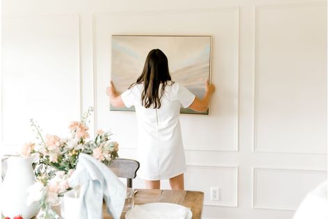 All About Picture Frame Moulding | Julie Blanner Wainscoting Picture Frames, Shadow Box Wall Molding, Picture Frame Molding Open Concept, Shadow Box Molding, Picture Frame Molding On Walls Master Bedrooms, Trim Boxes On Walls, Box Trim Living Room, Box Trim Bedroom, Picture Box Molding