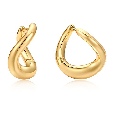 PRICES MAY VARY. Twisted Hoop Earrings: A unique take on a the classic hoop, these gold hoop earrings are crafted with a subtle twisting detail, adding depth and interest while remaining chic and timeless. Huggie Earrings: The gold earring height is 0.75", and the single weight is 0.13oz— Lightweight and comfortable, you’ll enjoy wearing these hoops all day. Minimalist Endless Hoops Earrings: Gold modern curved huggie earrings that loop from the front to the back, under the ear lobe, perfect for Hoops Earrings Gold, Twisted Earrings, Gold Huggie Hoop Earrings, Twisted Hoop Earrings, Hoops Earrings, Gold Earring, Huggie Earrings, Huggie Hoop Earrings, Circle Earrings