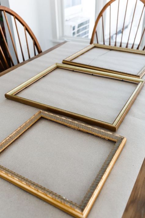 How to transform thrift store frames into beautiful vintage art. - dress cori lynn Ideas For Floating Shelves, Floating Shelves For Kitchen, Gold Frame Gallery Wall, Shelves For Kitchen, Home Nails, Nails Home, Printable Vintage Art, Vintage Framed Art, Diy Picture Frames