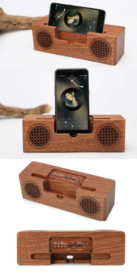 Bamboo Wood Portable Bluetooth Speaker  iPhone Smart Phone Holder   Mobile Phone Stand Holder Cellphone Speaker Wood, Wood Phone Speaker, Iphone Speaker Wood, Phone Speaker Diy, Ceramic Speaker, Knife Block Diy, Bluetooth Speakers Diy, Bamboo Speaker, Phone Amplifier