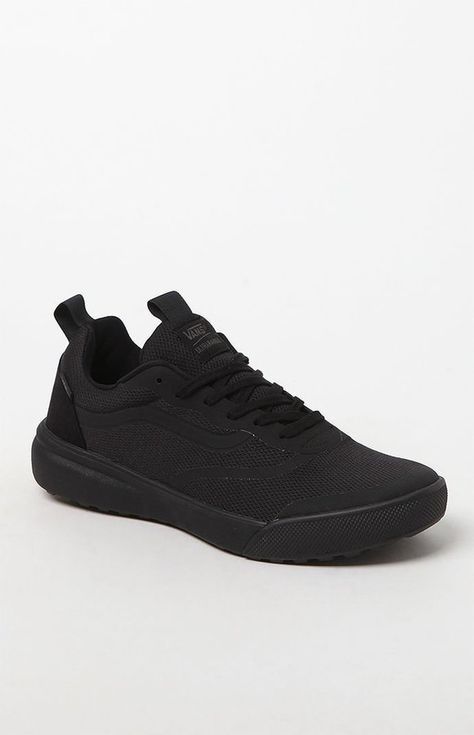 Vans UltraRange Rapidweld Black Shoes Black Rugged Breathable Sneakers, Urban Black Vans Sneakers, Rugged Durable Black Sneakers, Vans Ultrarange Rapidweld, Vans Ultrarange, Tenis Vans, Tenis Nike, Vans Logo, Sport Shoes Men