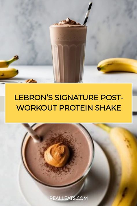 Chocolate protein shake with a striped straw, surrounded by bananas. Post Workout Shake For Women, Post Workout Protein Shakes, Peanut Butter Protein Shake, Protein Peanut Butter, Chocolate Almond Milk, Post Workout Shake, Plant Protein Powder, Chocolate Protein Shakes, Post Workout Protein