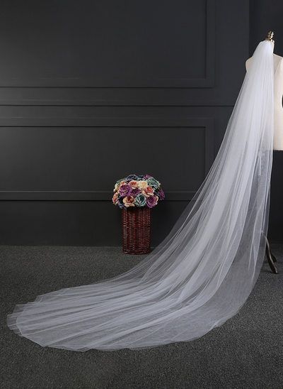 Long Wedding Veils, White Wedding Veil, Cheap Wedding Veil, Cathedral Length Wedding Veil, Bridal Veils And Headpieces, Long Veil Wedding, Cathedral Bridal Veils, Girls Bridesmaid Dresses, Cathedral Wedding Veils