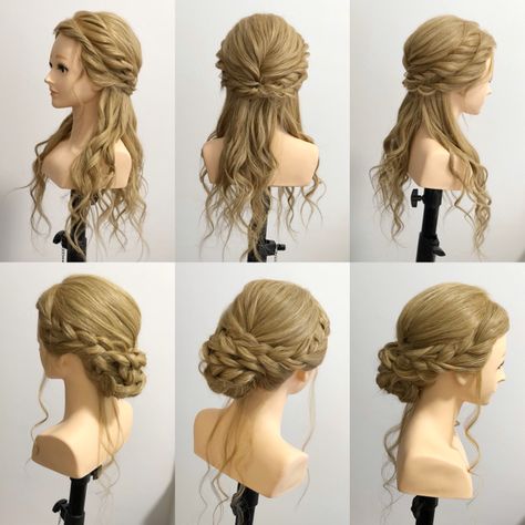 Sanggul Modern, Historical Hairstyles, Medieval Hairstyles, Hoco Hair Styles, Victorian Hairstyles, Short Hair Lengths, Braided Hairstyle, Bridesmaid Hair Down, Bridesmaid Hair Short