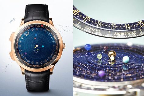 Astronomical Watch Gorgeously Depicts the Real-Time Orbits of Planets | Mental Floss Solar System Watch, Planets Mercury, Astronomical Watch, Van Cleef & Arpels, Van Cleef And Arpels, French Jewelry, 3d Video, Look At The Stars, Our Solar System