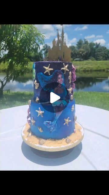 Mermaid Theme Cake, Strawberry Filling, Theme Cake, Mermaid Theme, Cake Flavors, Heaven Sent, Fresh Strawberry, Little Mermaid, Themed Cakes