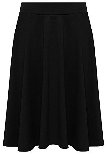 Candid Styles Womens Plain Knee Length Ladies Soft Stretc... https://www.amazon.co.uk/dp/B073WHCDQN/ref=cm_sw_r_pi_dp_U_x_yByNBbTS9AWEK Midi Skirts Summer, Black Skater Skirts, Skirt Plus Size, Basic Skirt, Simple Top, Ladies Short, Skater Style, Womens Basic, High Fashion Street Style