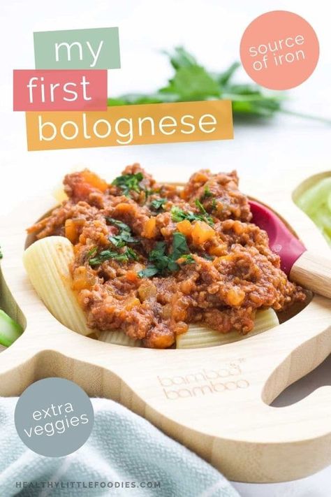 Meat For Babies, Perfect Spaghetti, Baby Pasta, Freezing Baby Food, Baby Dinner, Easy Baby Food Recipes, Healthy Meat Recipes, Healthy Baby Food, Bolognese Recipe