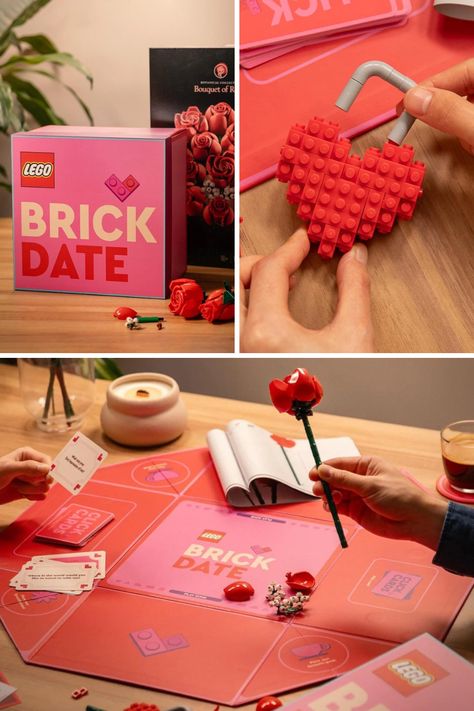 Unbox Romance with Lego's Brick Date Offering a Unique Valentine's Experience. Learn More! Lego Date, Lego Gift, Lego Room Decor, Lego Boxes, Lego Gifts, Amazing Lego Creations, Lego Room, Lego Pieces, Valentines Gifts For Boyfriend