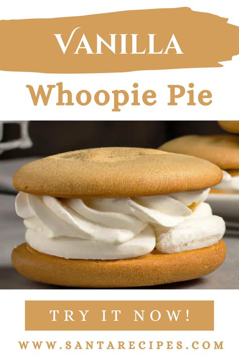 Have you ever heard of a vanilla whoopie pie? If not, you’re in for a treat! This vanilla whoopie pie recipe is sure to become a go-to dessert ... Cake Mix Whoopie Pie Recipe, Whoopie Pie Recipes, Moonpie Recipe, Amish Whoopie Pie Recipe, Vanilla Whoopie Pie Recipe, Oatmeal Whoopie Pie Recipe, Oreo Filling Recipe, Gobs Recipe, Vanilla Whoopie Pies