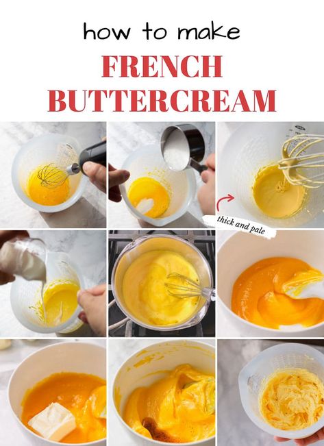 Easy French Buttercream French Buttercream Frosting, Cake Icing Tips, Whipped Buttercream, French Buttercream, Macaron Filling, French Macaron, Frosting Tips, Buttercream Filling, Icing Tips