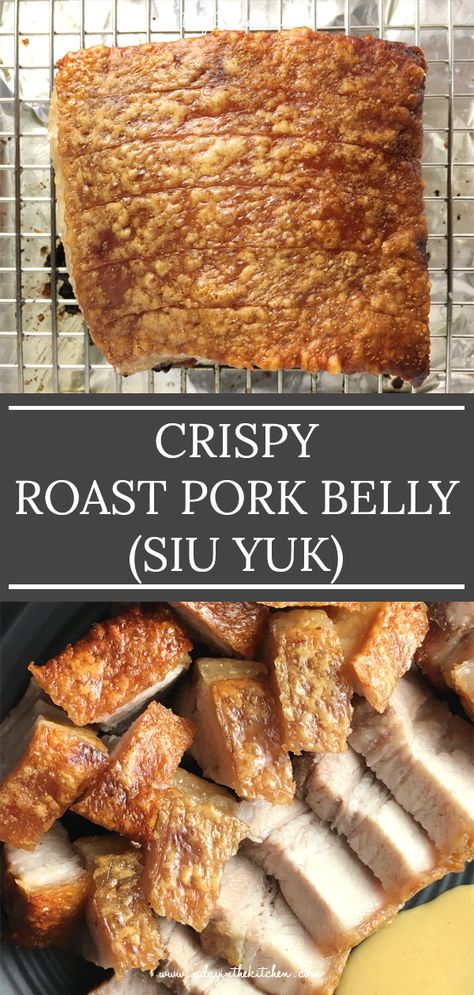 Crispy Roast Pork Belly, Pork Belly Recipe Oven, Crispy Roast Pork, Roasted Pork Belly Recipe, Pork Belly Recipes Crispy, Chinese Roast Pork, Roast Pork Belly, Pork Crackling, Asian Pork