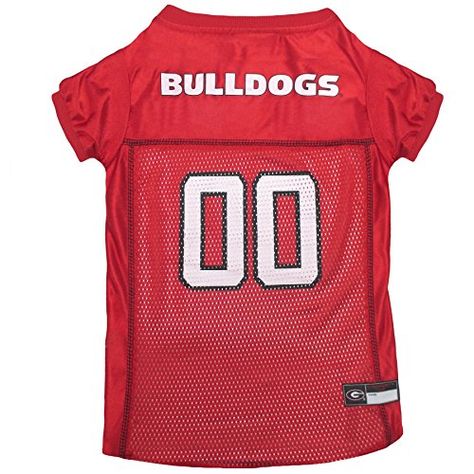 Pets First Collegiate Georgia Bulldogs Pet Jersey XXLarge * Read more  at the image link. Georgia Bulldogs Football, Dog Football, Dog Jersey, Georgia Football, Bulldogs Football, Mesh Jersey, Dog Boutique, Louisville Cardinals, Nfl Fans