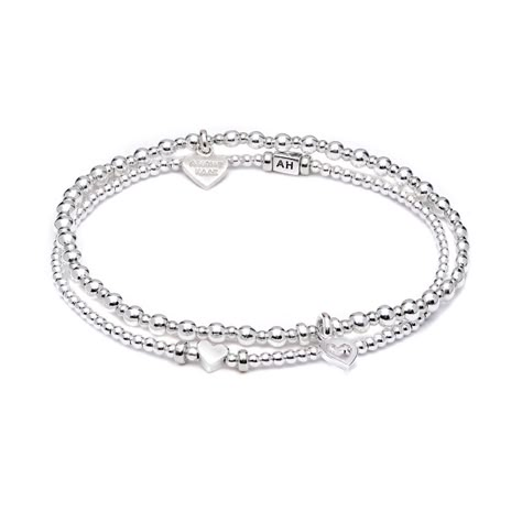 Annie Haak Silver Love Stack Bracelets 17cm Love Bracelet Stack, Silver Bracelet Stack, Valentines Collection, Silver Jewlery, Stack Bracelets, Golden Trio, Sterling Silver Charm Bracelet, Love Bracelet, Jewelry Essentials