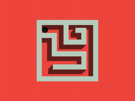 Ball Maze by Facu Duarte on Dribbble Maze Illustration, 3d Maze, Labyrinth Maze, Maze Design, Labyrinth Design, Maze Game, Hotel Logo, Platform Game, Text Animation