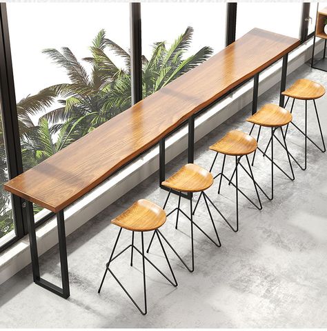 Mesa de Bar, restaurante de té de la leche de madera maciza, silla, Bar, café ocio mesa europea de Taipei contra la pared, taburete de bar sgabelli| | - AliExpress Coffee Shop Tables, Modern Bar Table, Iron Bar Stools, Counter Stools Backless, Modern Counter Stools, Iron Stools, Wooden Bar Stools, Bar Table Sets, Bar Height Table